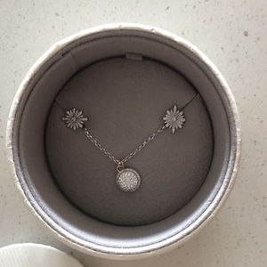 Hillberg & Berk Silver Earring and Necklace NWT